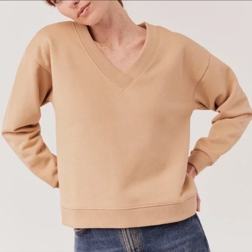 Pact Courtside V Neck Sweatshirt